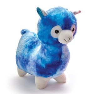 🆓 add-on! blue tie-dye alpaca stuffed animal